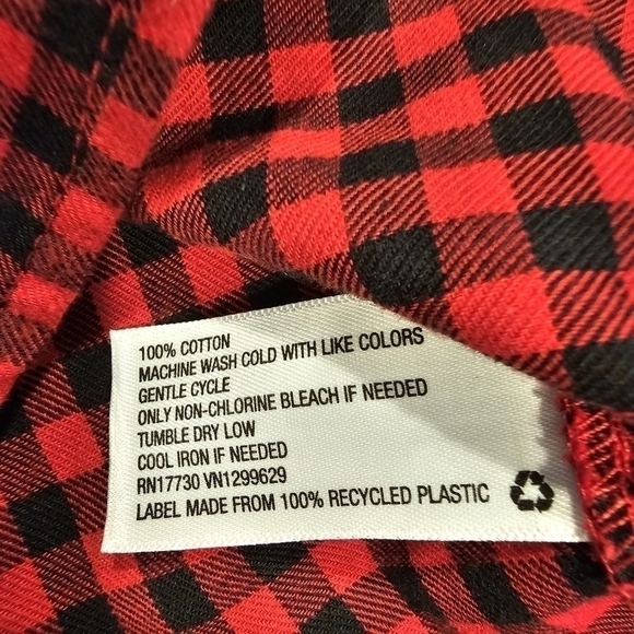 Wild FABLE WOMEN'S CROPPED PLAID LONG SLEEVE SNAP FLANNEL WESTERN SHIRT sz XS - Picture 7 of 10